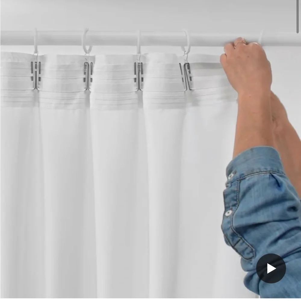 New IKEA white Sheer Curtains 2pc size 145cm 57” inches by 98” inches